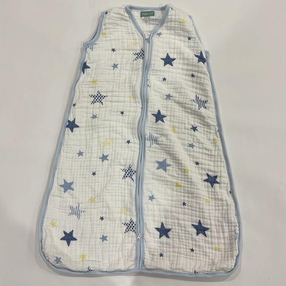 MOLIS & CO Baby Sleeping Sack SIZE XL BLUE YELLOW STARS 18-36 months - Picture 2 of 4